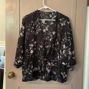 Express Floral Printed Kimono